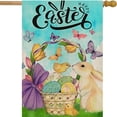 thumbnail image 1 of Happy Easter House Flag 28 x 40 Inch Bunny Eggs Decorative Double Sided Burlap Flag for Spring Easter Farmhouse Yard Decoration, 1 of 5