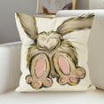 thumbnail image 1 of Happy Easter Hunny Bunny Greenthrow Pillow Covers,18 X 18 Easter Eggs Bunny Spring Cushion Case for Sofa Couch,Easter Rabbit Pillow Cases Decoration Cushion Cover for Bedroom Living Room Outdoor, 1 of 9