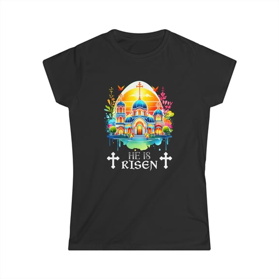 Happy Easter Jesus He Has Risen Orthodox Christian Easter Women Tops