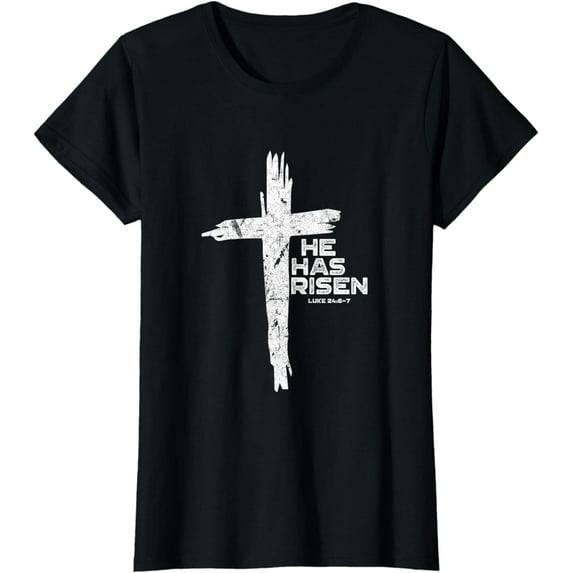 Happy Easter Jesus He Has Risen Religious Christian T-Shirt