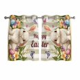thumbnail image 1 of Happy Easter Kitchen Curtains Window Panels, Rabbit Eggs Spring Flowers Butterfly Striped Insulated Window Treatment Curtain, Grommet Curtains for Bedroom/Living Room/Bathroom, 2 Piece 42"Wx54"L, 1 of 8
