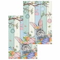 thumbnail image 1 of Happy Easter Kitchen Dish Towels for Drying Dishes Set of 2, Spring Bunny Colorful Eggs Wooden Grain Waffle Weave Microfiber Hand Tea Bathroom Towels Quick Dry & Absorbent Towel 15.7x23.6, 1 of 7