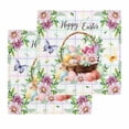 thumbnail image 1 of Happy Easter Kitchen Dish Towels for Drying Dishes Set of 2, Spring Daisy Eggs Leaves Butterfly Colorful Plaid Waffle Weave Microfiber Hand Tea Bathroom Towels Quick Dry & Absorbent Towel 12x12, 1 of 7