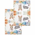 thumbnail image 1 of Happy Easter Kitchen Dish Towels for Drying Dishes Set of 2, Spring Watercolor Bunny Eggs Flowers Waffle Weave Microfiber Hand Tea Bathroom Towels Quick Dry & Absorbent Towel 15.7x23.6, 1 of 7