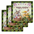 thumbnail image 1 of Happy Easter Kitchen Dish Towels for Drying Dishes Set of 3, Rabbit Eggs Spring Mushrooms Botanical Green Plaid Waffle Weave Microfiber Hand Tea Bathroom Towels Quick Dry & Absorbent Towel 12x12, 1 of 7