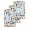 thumbnail image 1 of Happy Easter Kitchen Dish Towels for Drying Dishes Set of 3, Spring Grey Bunny Colorful Eggs Flower Blue Waffle Weave Microfiber Hand Tea Bathroom Towels Quick Dry & Absorbent Towel 15.7x23.6, 1 of 7