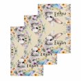 thumbnail image 1 of Happy Easter Kitchen Dish Towels for Drying Dishes Set of 3, Spring Grey Bunny Colorful Eggs Flower Brown Waffle Weave Microfiber Hand Tea Bathroom Towels Quick Dry & Absorbent Towel 15.7x23.6, 1 of 7