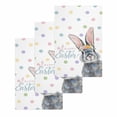 thumbnail image 1 of Happy Easter Kitchen Dish Towels for Drying Dishes Set of 3, Spring Rabbits Polka Dots Watercolor Waffle Weave Microfiber Hand Tea Bathroom Towels Quick Dry & Absorbent Towel 15.7x23.6, 1 of 7