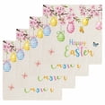 thumbnail image 1 of Happy Easter Kitchen Dish Towels for Drying Dishes Set of 4, Spring Colorful Eggs Butterfly on Linen Waffle Weave Microfiber Hand Tea Bathroom Towels Quick Dry & Absorbent Towel 12x12, 1 of 7