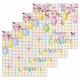 thumbnail image 1 of Happy Easter Kitchen Dish Towels for Drying Dishes Set of 4, Spring Colorful Eggs Butterfly Plaid Checkered Waffle Weave Microfiber Hand Tea Bathroom Towels Quick Dry & Absorbent Towel 12x12, 1 of 7