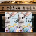 thumbnail image 1 of Happy Easter Kitchen Towels Set of 1, Spring Grey Bunny Colorful Eggs Flower Blue Absorbent Dish Towels for Kitchen, Microfiber Hand Towel, Quick Drying Tea Towel for Cleaning Decorative Dishcloths, 1 of 7