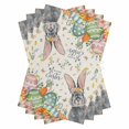 thumbnail image 1 of Happy Easter Kitchen Towels Set of 4, Water Absorbent Dish Towel, Spring Bunny Easter Eggs Floral Beige Burlap Decorative Hand Towels - Quick Drying Cloth for Cooking Baking, 18x28 Inch, 1 of 8