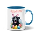 thumbnail image 1 of Happy Easter Labrador Retriever with Bunny Ear Headband and Flowers 11oz Accent Two-tone Mug Lab Dog Lover Gifts Coffee Tea Cup - 13001, 1 of 5