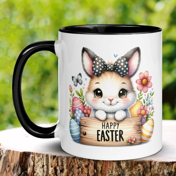 Happy Easter Mug, Easter Gif, Easter Coffee Mug, Easter Bunny, Bunny Mug, Easter GifT1 Ideas DE1cor, Easter Basket, 1469