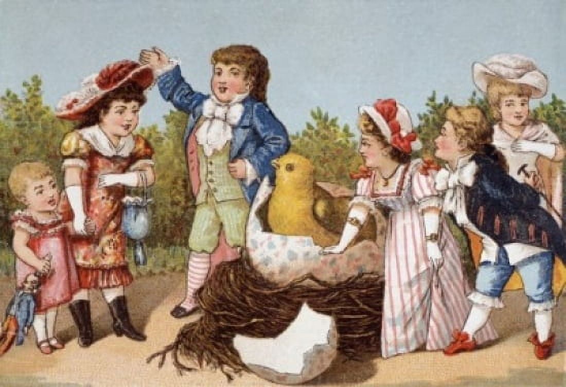 Happy Easter Nostalgia Cards Canvas Art - (24 x 36)
