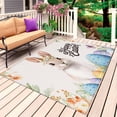 thumbnail image 1 of Happy Easter Outdoor Rug 5x7 Ft, Non Slip Washable Area Rug, Spring Watercolor Bunny Eggs Flowers Beige Patio Rugs Carpet Runner, Large Floor Mat for Indoor/Outdoor Deck Porch Camping, 1 of 8