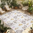 thumbnail image 1 of Happy Easter Outdoor Rug for Patio/Deck/Porch, Non-Slip Large Area Rug 3 x 5 Ft, Spring Bunny Chickens Lambs Easter Eggs Indoor Outdoor Rugs Washable Area Rugs, Reversible Camping Rug Carpet Runner, 1 of 8