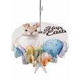 thumbnail image 1 of Happy Easter Outdoor Tablecloth - 60 Inch Round Dining Table Cover, Spring Watercolor Bunny Eggs Flowers Beige Waterproof Outdoor Table Cloth with Umbrella Hole & Zipper for Picnic/Patio/Party, 1 of 7
