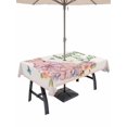 thumbnail image 1 of Happy Easter Outdoor Tablecloth - 60x120 Inch Rectangle Dining Table Cover, Spring Cute Rabbits Flowers Butterflies Pink Waterproof Outdoor Table Cloth with Umbrella Hole & Zipper for Picnic/Patio, 1 of 7