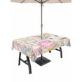 thumbnail image 1 of Happy Easter Outdoor Tablecloth - 60x84 Inch Rectangle Dining Table Cover, Spring Easter Bunny Eggs Floral Colorful Plaid Waterproof Outdoor Table Cloth with Umbrella Hole & Zipper for Picnic/Patio, 1 of 7