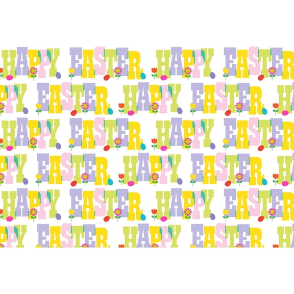 Happy Easter Pattern Edible Icing Image Cake Topper, by Tnct.