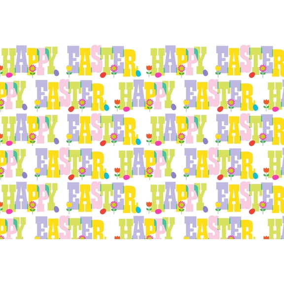 Happy Easter Pattern Edible Image Chocolate Transfer Sheet, by Tnct.