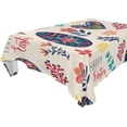 thumbnail image 1 of Happy Easter Pattern Fabric Rectangle Tablecloth - Waterproof and Wrinkle-Resistant Table Cloth 54x72 Inch Table Cover for Indoor & Outdoor Dining House Decor, 1 of 7