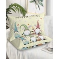 thumbnail image 1 of Happy Easter Pillow Cases Standard Size Set of 2 - Microfiber Bed Throw Pillow Covers, Cute Gnomes Eggs Spring Daisy Flowers Yellow Decorative Lumbar Pillow Cover with Envelope Closure 20"x26", 1 of 6