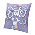 thumbnail image 1 of Happy Easter Pillow Covers 18x18 Inch  Buffalo Plaid Rabbit Bunny Hello Peeps Hip Hop Carrots Farmhouse Decorative Pillowcases for Home Sofa Couch Decoration, 1 of 5