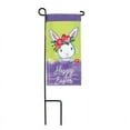 thumbnail image 1 of Happy Easter Pink Floral Bunny 17 x 7 Large Polyester Outdoor Hanging Garden Flag, 1 of 1