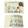 thumbnail image 1 of Happy Easter Placemats Set of 4, Cute Gnomes Eggs Spring Daisy Flowers Yellow Placemats for Dining Table, Place Mats for Kitchen Tabletop, Waterproof Wipeable Dining Table Mats Set, 1 of 9