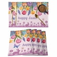 thumbnail image 1 of Happy Easter Placemats Set of 8, Spring Floral Eggs Butterfly Rabbits Purple Background Non-Slip Place Mats Washable Table Mats for Kitchen Dining Table Decorations Indoor/Outdoor, 1 of 9