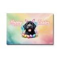 thumbnail image 1 of Happy Easter Portuguese Water Dog with Bunny Ear Headband and Flowers Horizontal Matte Canvas Poster PWD Portie Fishing Dog Lover Wall Art Home Decor - 13001, 1 of 5