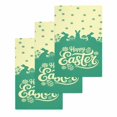 thumbnail image 1 of Happy Easter Rabbits Kitchen Dish Towels for Drying Dishes Set of 3, Spring Daisy Green Silhouette Yellow Waffle Weave Microfiber Hand Tea Bathroom Towels Quick Dry & Absorbent Towel 15.7x23.6, 1 of 7