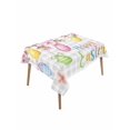 thumbnail image 1 of Happy Easter Rectangle Tablecloth, Spring Colorful Eggs Butterfly Grey Plaid Waterproof & StainResistant Tablecloth, Washable Oil-proof Table Cover for Dining/Party/Wedding/Camping/Buffet 52x70 In, 1 of 9