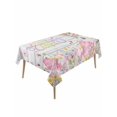 thumbnail image 1 of Happy Easter Rectangle Tablecloth, Spring Easter Bunny Eggs Floral Gray Wooden Waterproof & StainResistant Tablecloth, Washable Oil-proof Table Cover for Dining/Party/Wedding/Camping/Buffet 54x108 In, 1 of 9