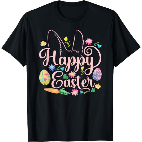 Happy Easter Sayings Egg Bunny T-Shirt