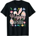 thumbnail image 1 of Happy Easter Sayings Egg Bunny T-Shirt, 1 of 3
