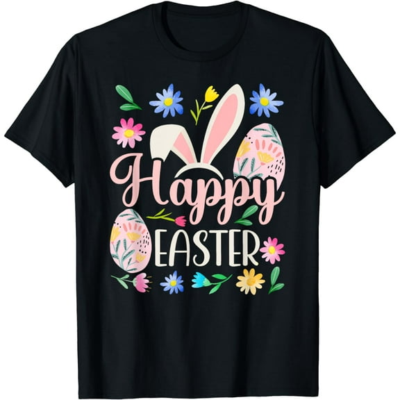 Happy Easter Sayings Egg Bunny T-Shirt