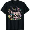 thumbnail image 1 of Happy Easter Sayings Egg Bunny T-Shirt, 1 of 3