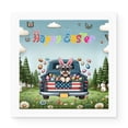 thumbnail image 1 of Happy Easter Schnauzer American Flag Truck Bunny Ears Vinyl Sticker Miniature Schnauzer Dog Lover Waterproof Decal Art Decor - 03001, 1 of 5