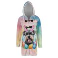 thumbnail image 1 of Happy Easter Schnauzer with Bunny Ear Headband and Flowers All Over Print 3D Hooded Duffle Toggle Coat Miniature Schnauzer Dog Lover - 13001, 1 of 6