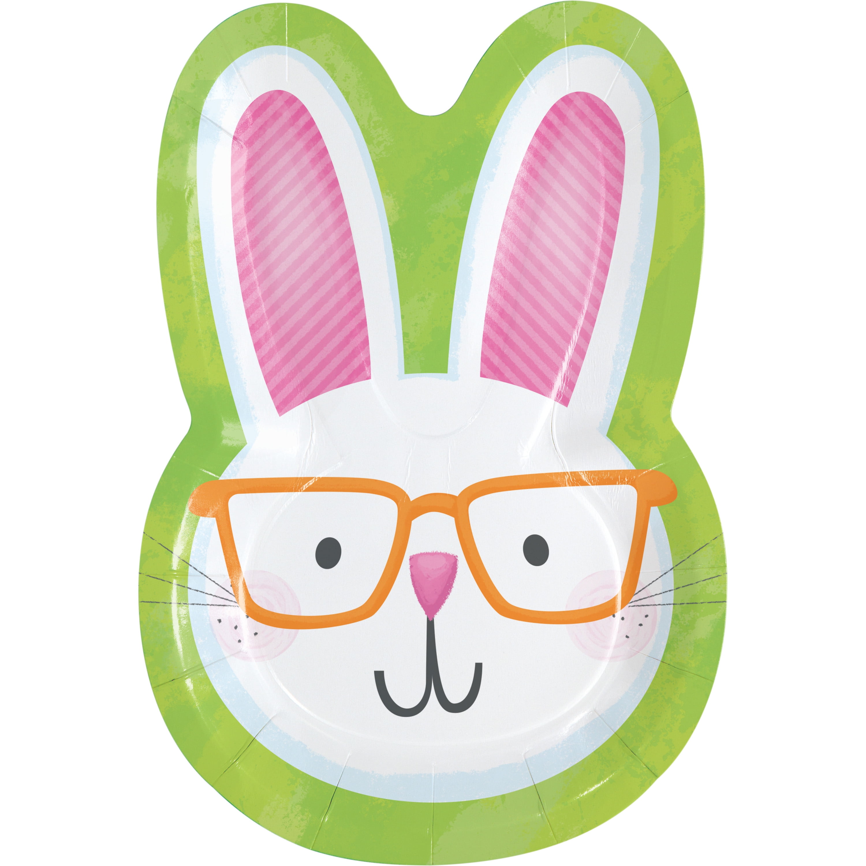 Happy Easter Shaped Paper Plates, 24 Count for 24 Guests