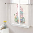 thumbnail image 1 of Happy Easter Sheer Curtains 45 Inch Length 2 Panels Set Window Treatments, Spring Polka Dots Bunny Easter Eggs Rustic Rod Pocket Semi Curtains for Living Room/Bedroom/Kitchen Décor, 104"W x 45"L, 1 of 7