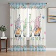 thumbnail image 1 of Happy Easter Sheer Curtains 96 Inch Length 2 Panels Set Window Treatments, Spring Gnomes Rabbit Eggs Floral Lattice Rod Pocket Semi Curtains for Living Room/Bedroom/Kitchen Décor, 104"W x 96"L, 1 of 7