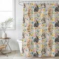 thumbnail image 1 of Happy Easter Shower Curtain Set, Waterproof Shower Curtains for Bathroom, Spring Watercolor Rabbits Eggs Flower Beige Washable Fabric Cloth Bath Curtain for Bathtub Decoration with Hooks 60x72 Inches, 1 of 9