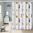 thumbnail image 1 of Happy Easter Shower Curtains for Bathroom Cute Bunny Rabbit Eggs Leaves Pattern Design Home Bathtubs Decor Waterproof Fabric Shower Curtain Sets with 12 Hooks, 72x72 Inch, 1 of 6