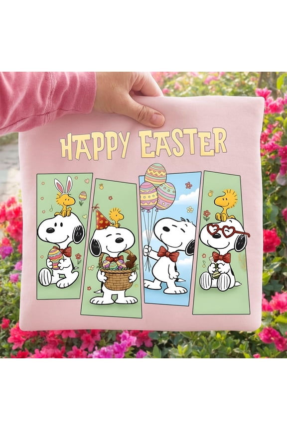 Happy Easter Snoopy T-shirt, Easter Shirt Design, Cute Bunny Easter T-shirt, Spring Easter T-Shirt