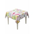 thumbnail image 1 of Happy Easter Suqare Tablecloth - 60 x 60 Inch, Spring Watercolor Bunny Eggs Flower Grey Plaid Waterproof & StainResistant Tablecloth, Washable Oil-proof Table Cover for Dining/Party/Wedding/Buffet, 1 of 9