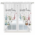 thumbnail image 1 of Happy Easter Swag Valances for Windows, Kitchen Window Curtains Over Sink, Cute Gnomes Eggs Spring Daisy Flowers Plants Window Treatment Curtains for Living Room/Bedroom Curtains 2 Panel Sets 36"x45", 1 of 8